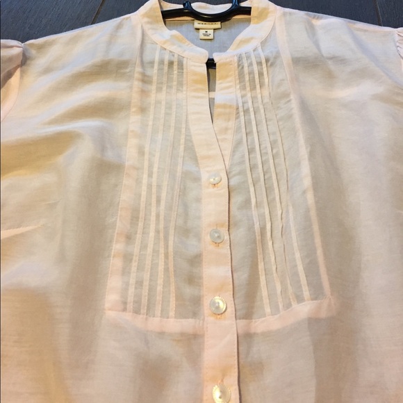 Merona Pale Pink Cotton/Silk Blouse - Picture 3 of 6